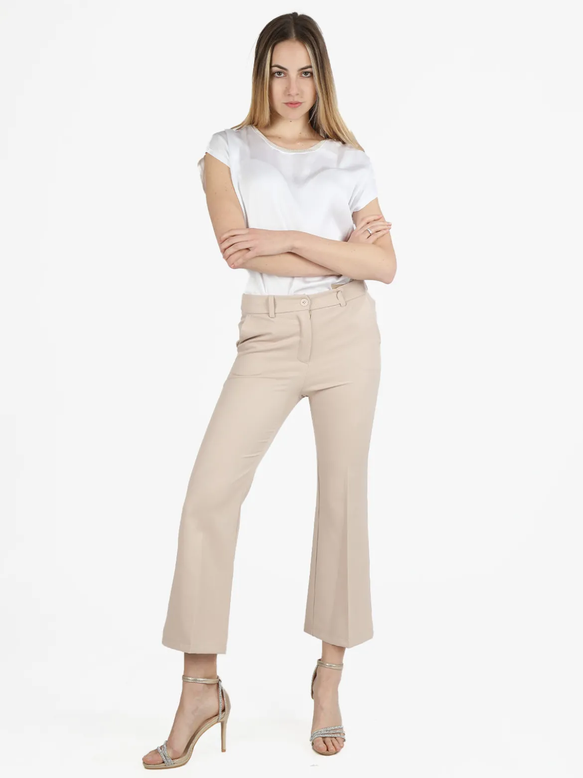Daystar Pantaloni eleganti da donna con finale a zampa