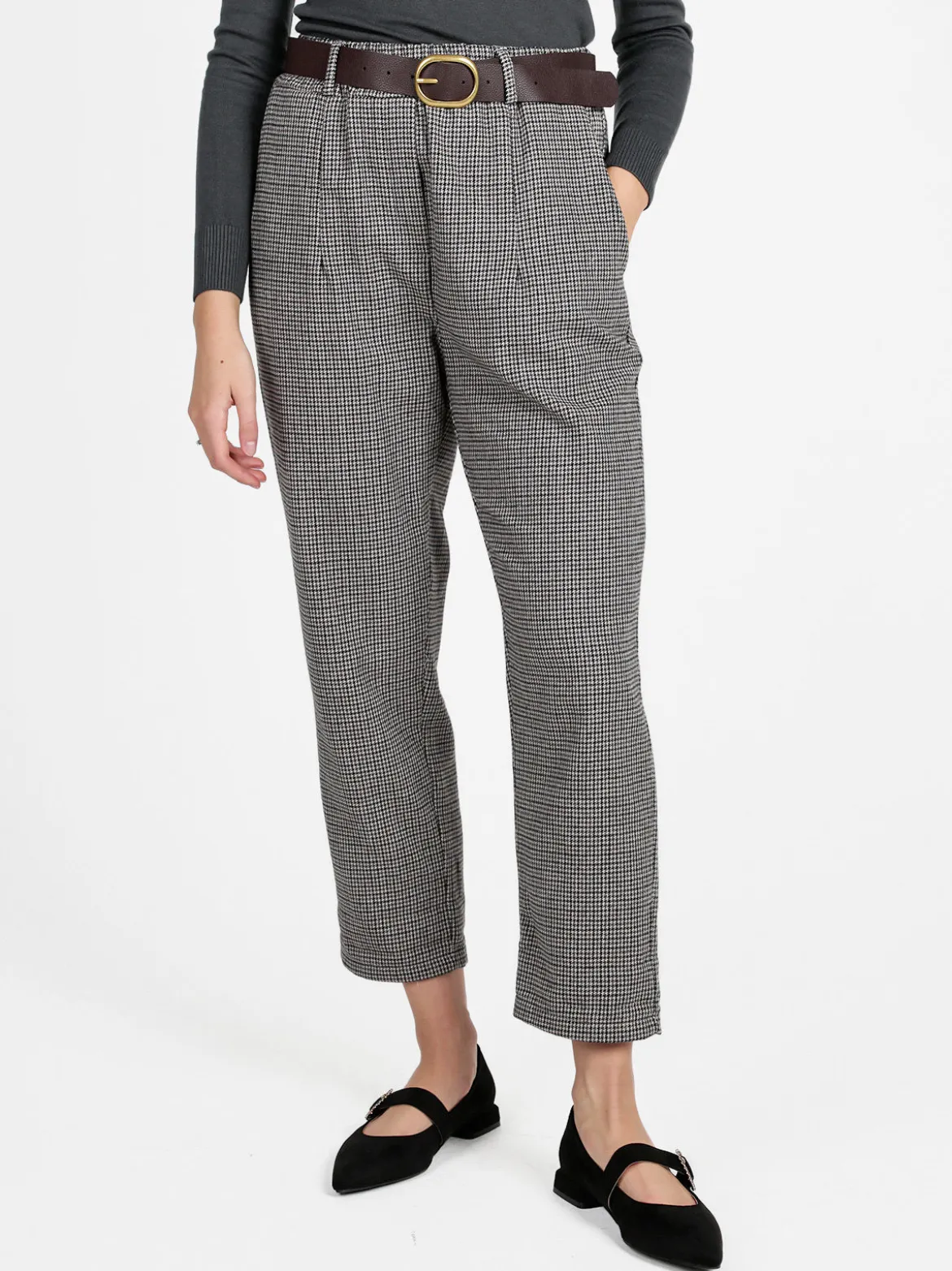Daystar Pantaloni scozzesi da donna con cintura