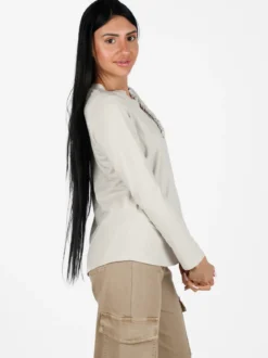 Daystar T-shirt donna a maniche lughe con scollo V