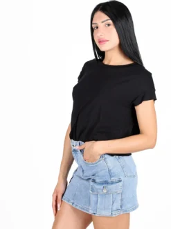 Daystar T-shirt donna elasticizzata con cuciture taglio laser