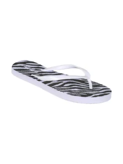 De Fonseca Infradito donna animalier in gomma - bianco