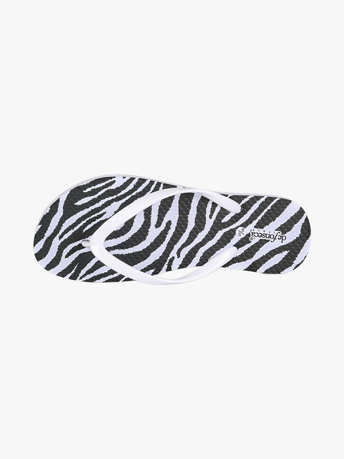 De Fonseca Infradito donna animalier in gomma - bianco