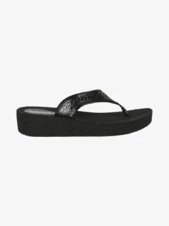 De Fonseca Infradito in gomma da donna con strass e zeppa
