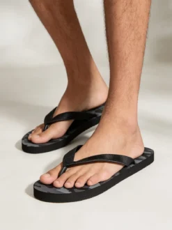 De Fonseca Infradito uomo da mare militari in gomma - nero
