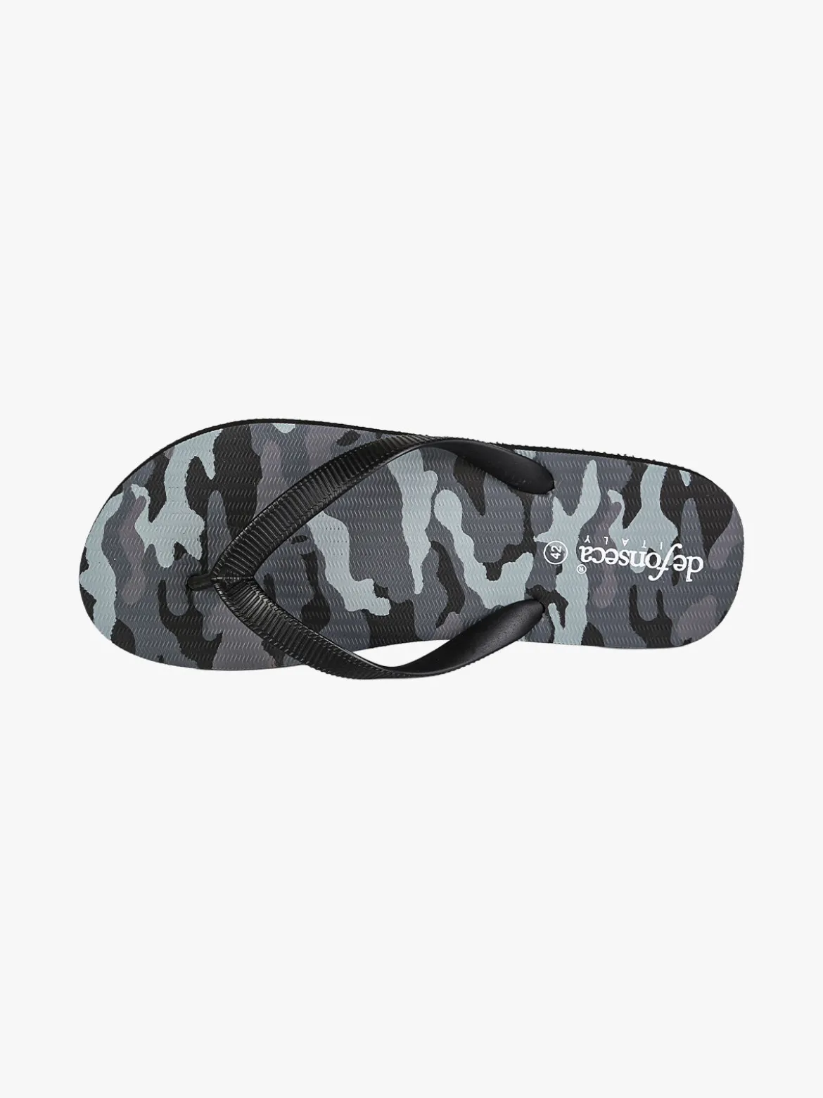 De Fonseca Infradito uomo da mare militari in gomma - nero