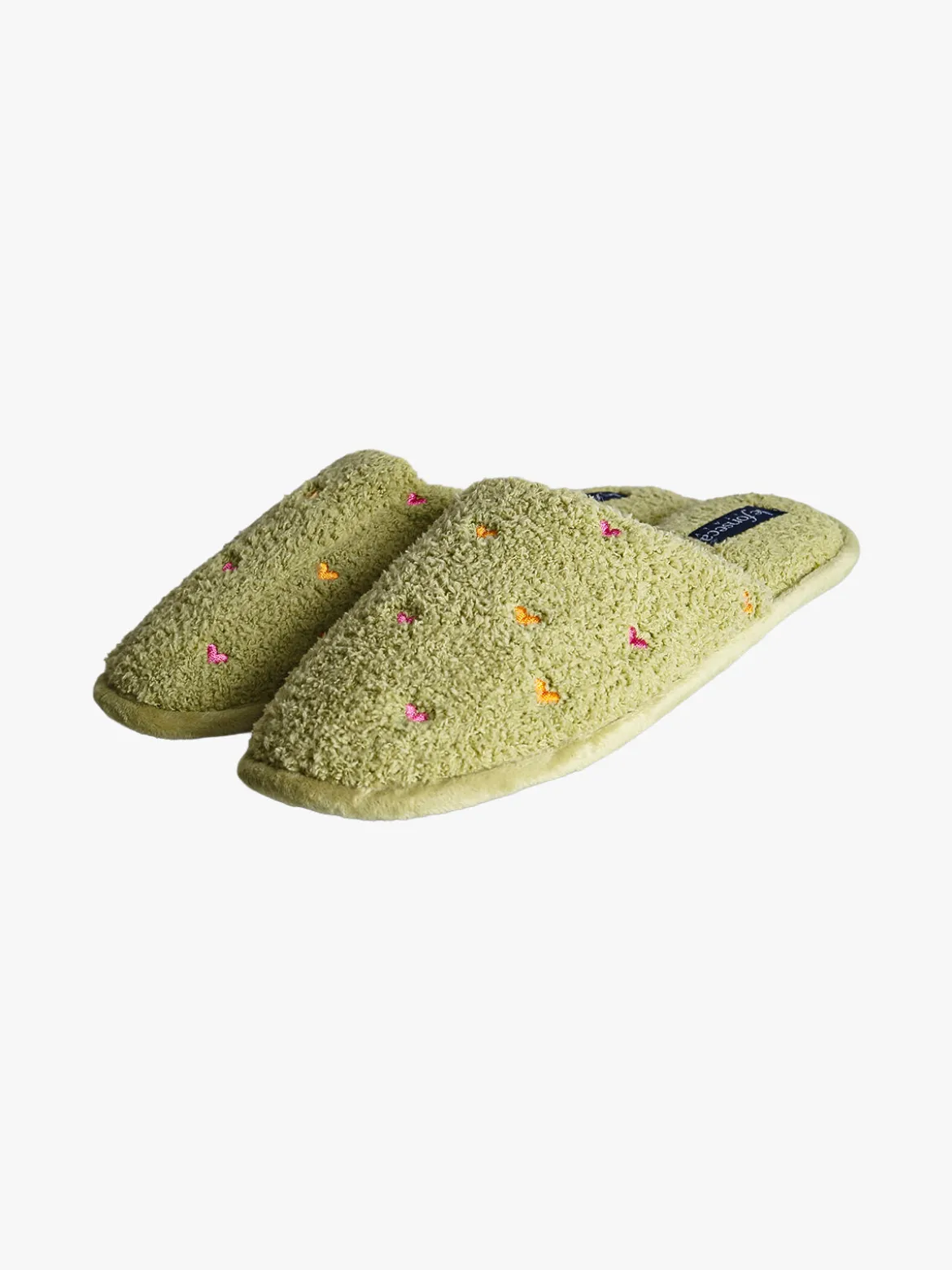 De Fonseca Pantofole donna cuori in tessuto - verde chiaro