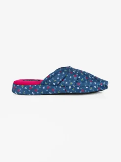 De Fonseca Pantofole donna effetto velluto con fiori