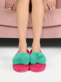 De Fonseca Pantofole donna in ecopelo con cuore applicato