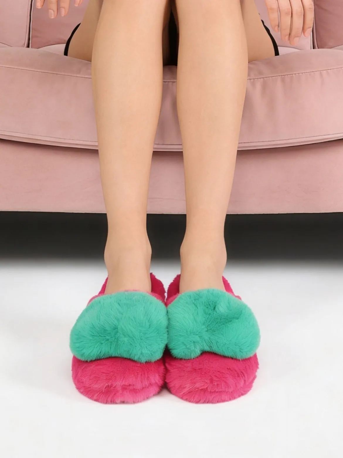 De Fonseca Pantofole donna in ecopelo con cuore applicato