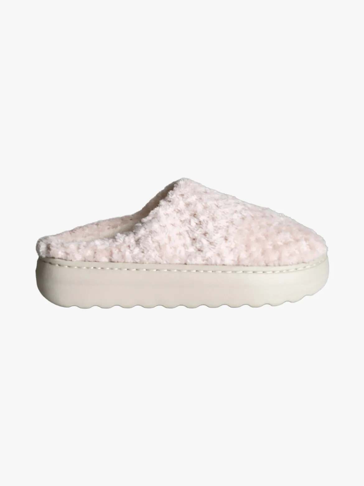 De Fonseca Pantofole donna peluche con platform - beige
