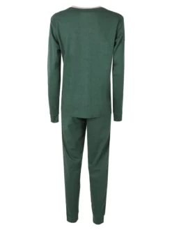 De Fonseca Pigiama donna in cotone con bottoni - verde