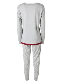 De Fonseca Pigiama donna scollo a V in cotone - grigio