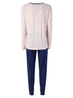 De Fonseca Pigiama lungo da donna in cotone con stampe - blu