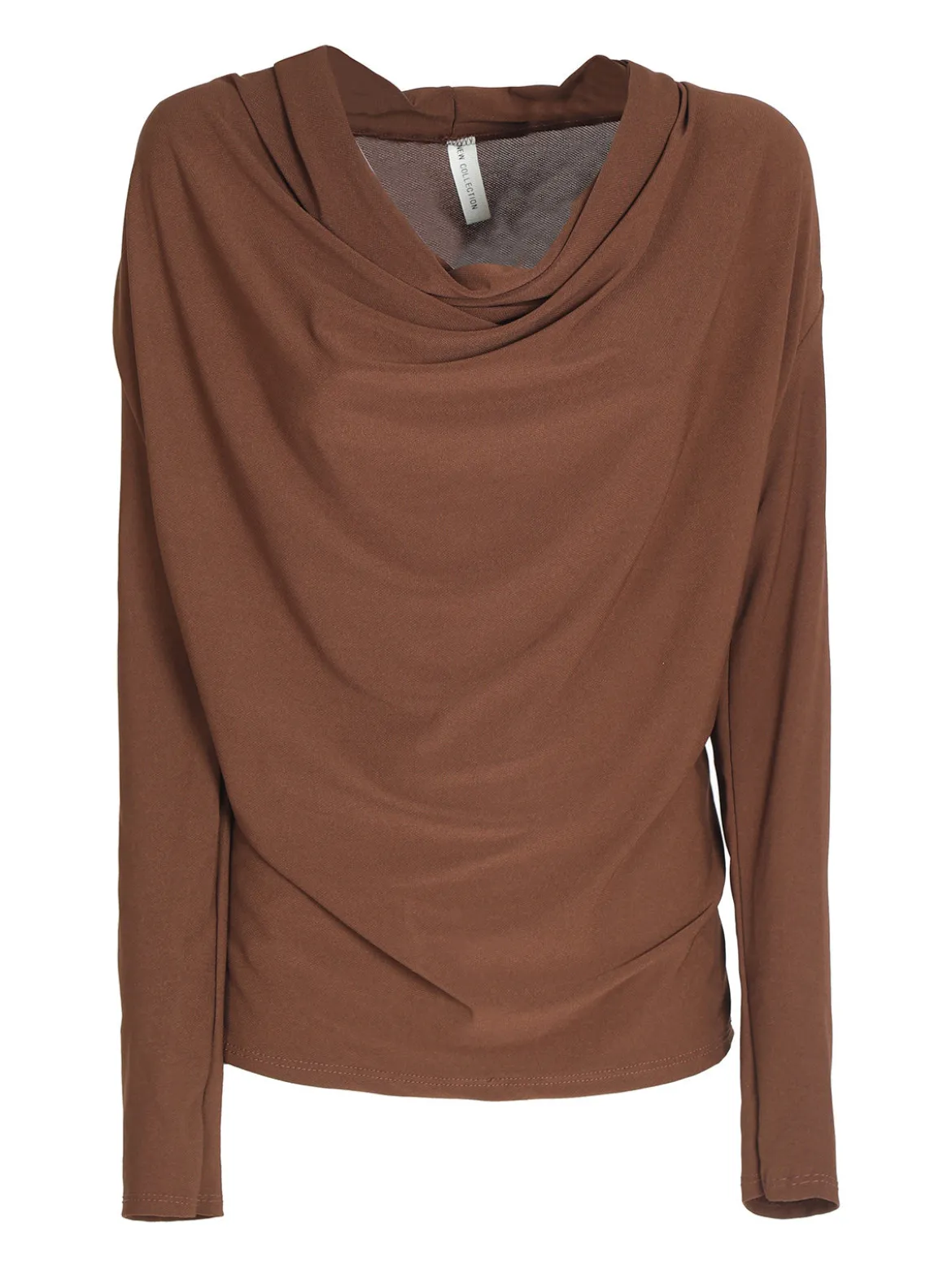 Deva Moda Blusa donna con scollo a cascata