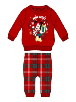 Disney Baby Minnie pigiama natalizio da neonata in cotone - rosso