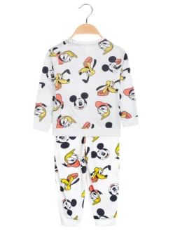 Disney Baby Pigiama da neonato in cotone con stampe Topolino - bianco
