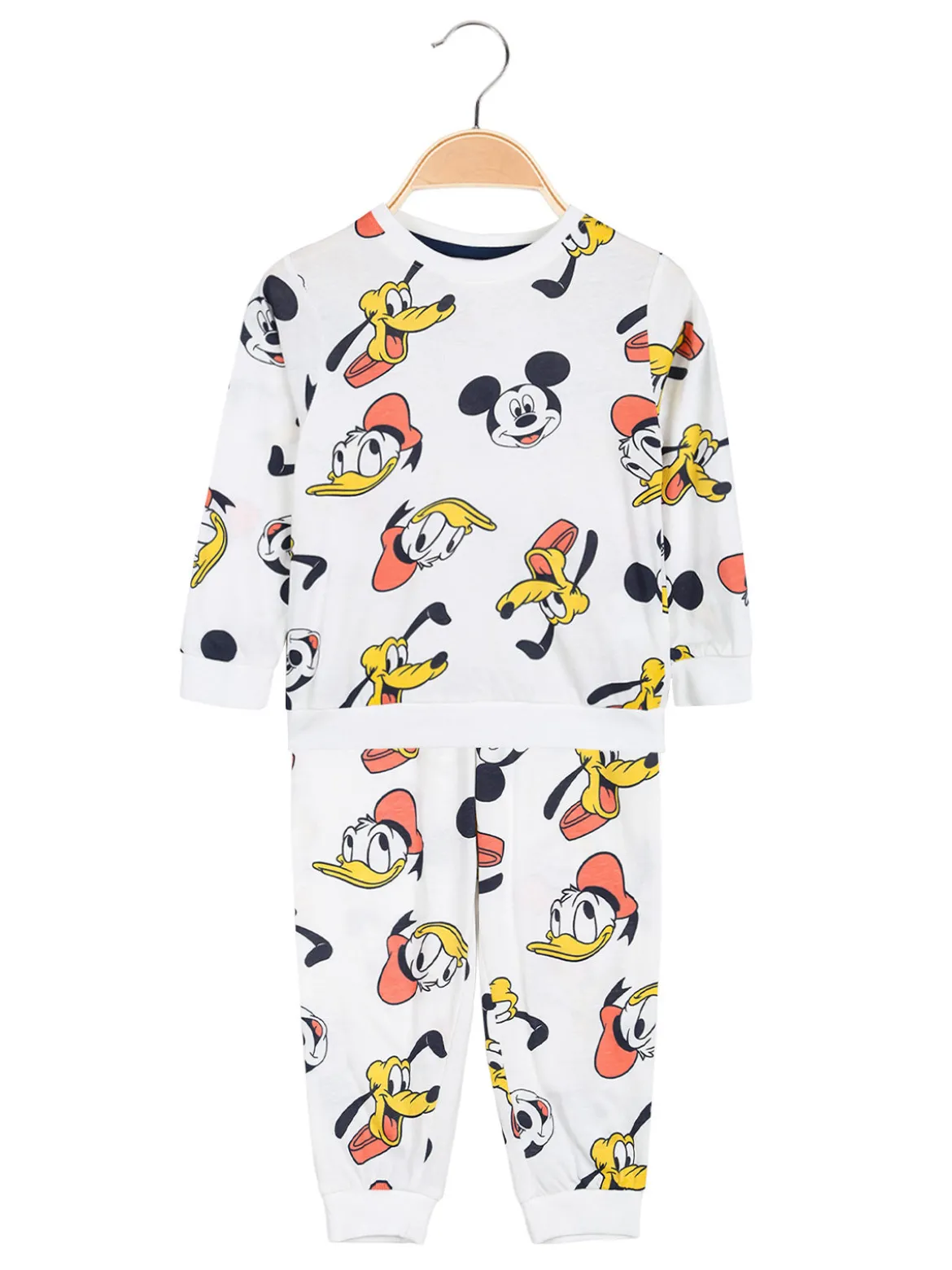 Disney Baby Pigiama da neonato in cotone con stampe Topolino - bianco