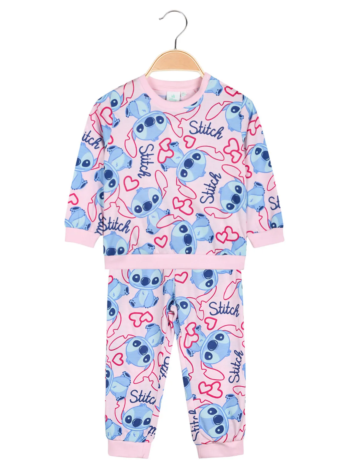 Disney Baby Stitch pigiama da neonata in cotone con stampe - rosa