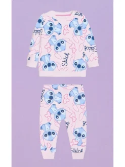 Disney Baby Stitch pigiama da neonata in cotone con stampe - rosa