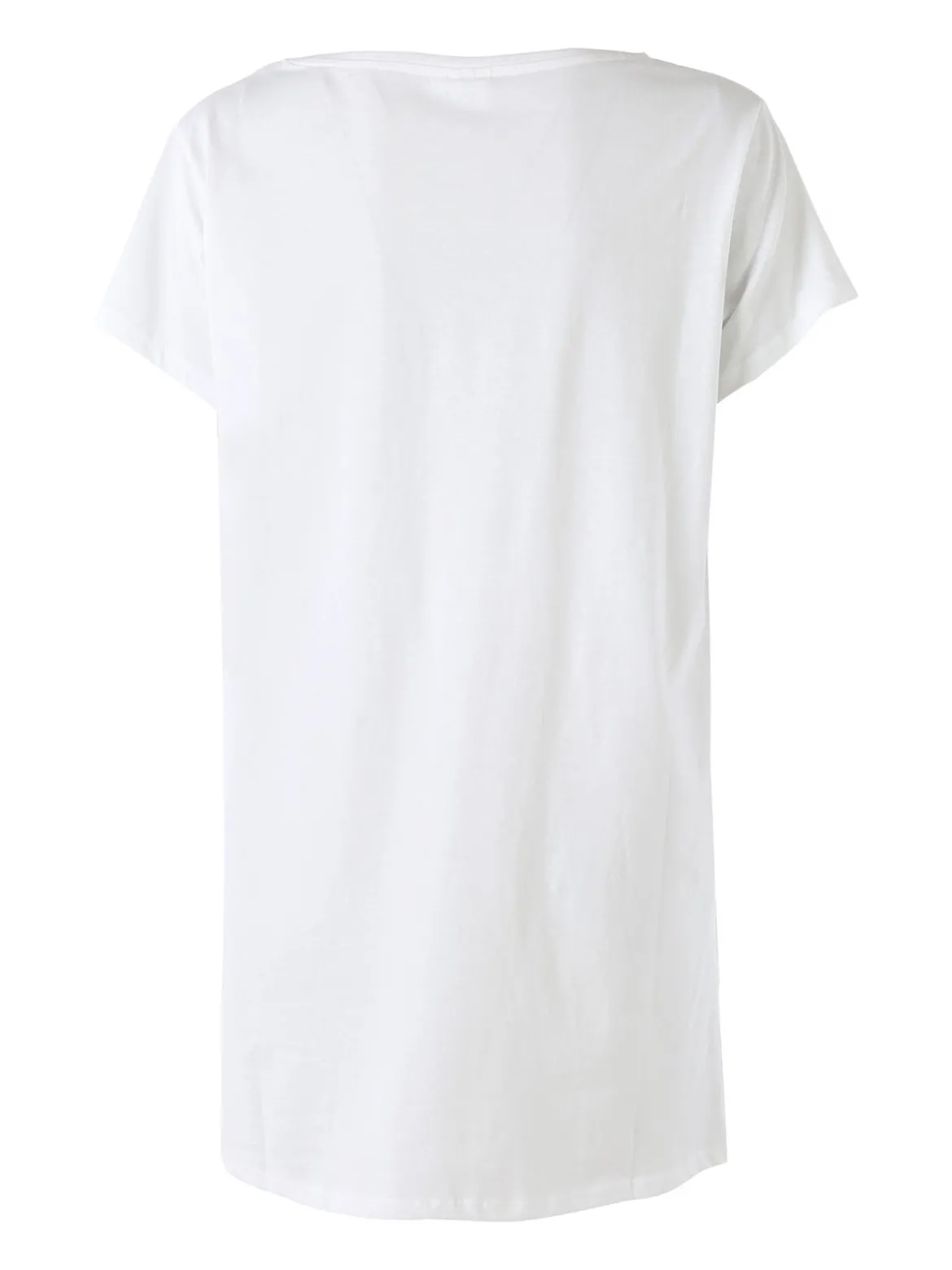 Disney Lilo & Stitch Maxi t-shirt da donna in cotone a maniche corte con stampa disegno - bianco