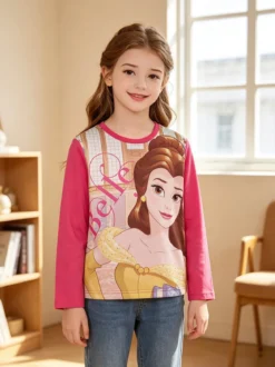 Disney Princess Maglietta da bambina a manica lunga