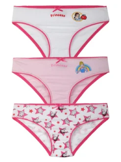 Disney Princess Set di 3 slip da bambina con stampe
