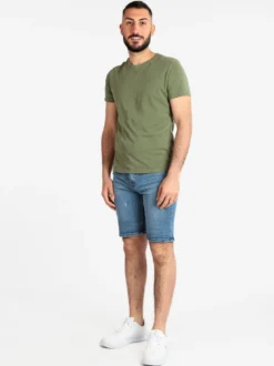 3-D Jeans Bermuda elasticizzato in jeans da uomo