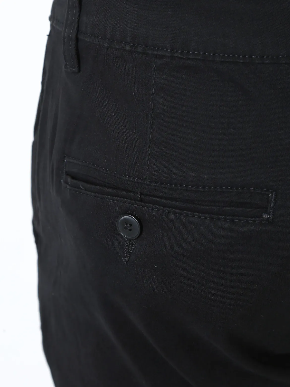 3-D Jeans Pantaloni da uomo slim fit in cotone taglie grandi - nero