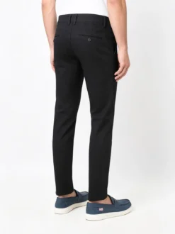 3-D Jeans Pantaloni da uomo slim fit in cotone taglie grandi - nero