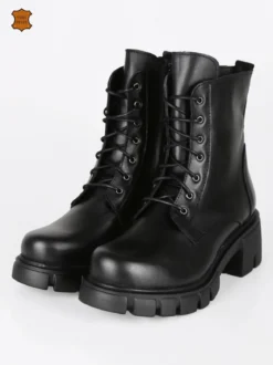 Dolce Moda Anfibi in pelle con tacco