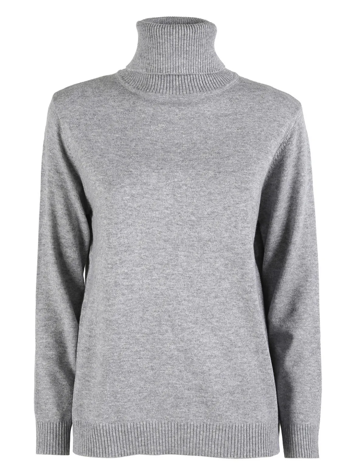 Dolce & Trendy Pullover donna dolcevita in maglia - grigio