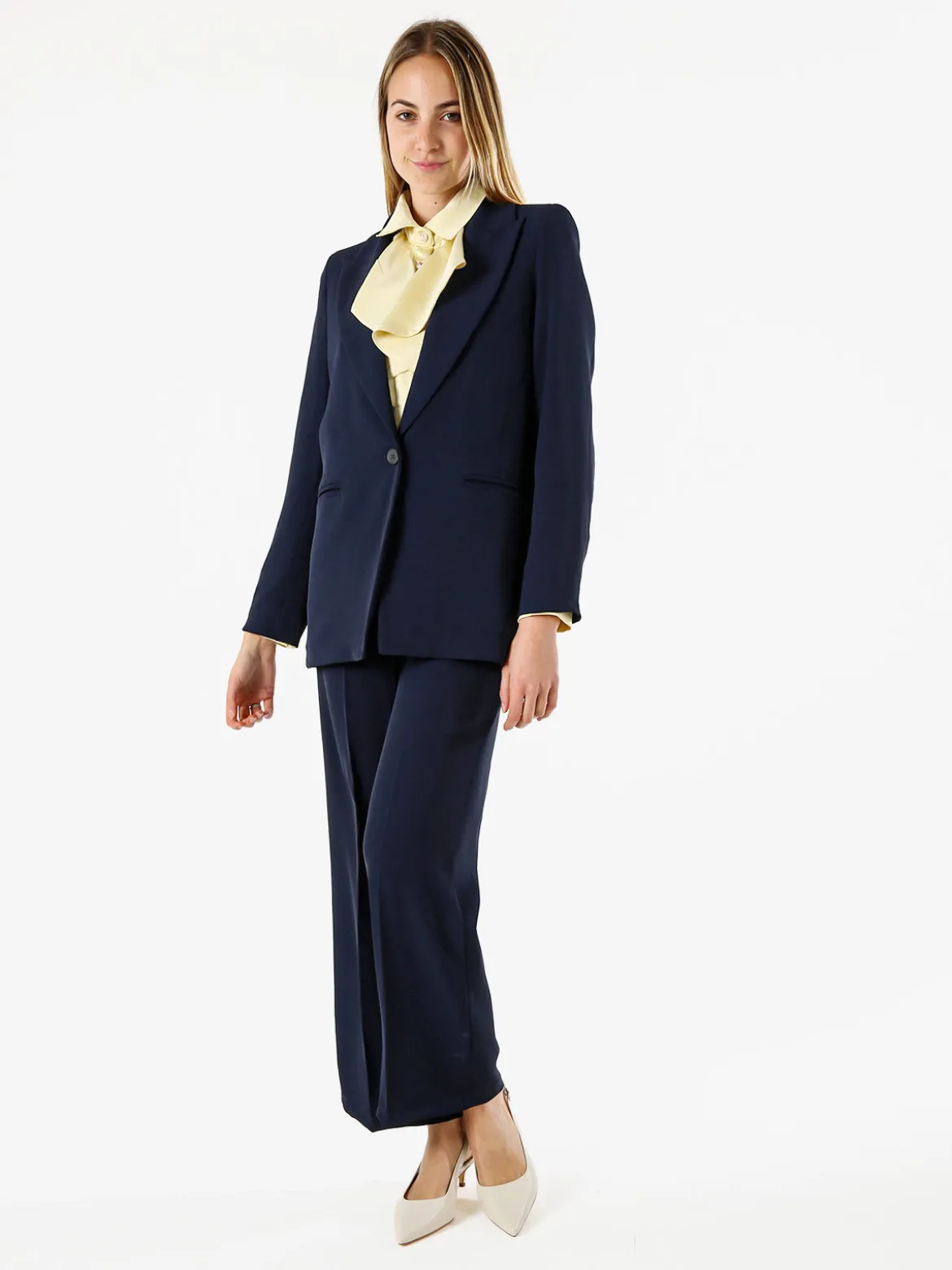 Doremi Completo elegante da donna con giacca e pantaloni - blu scuro