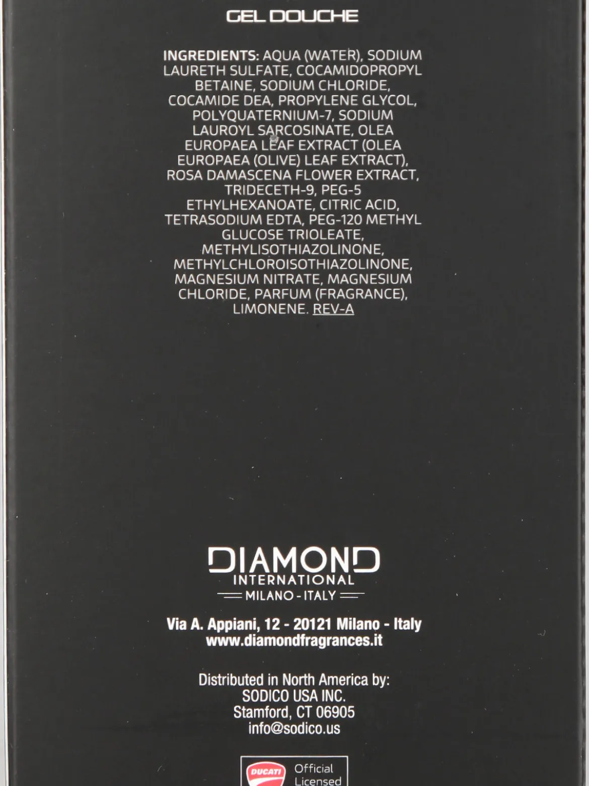 Ducati Gel doccia uomo