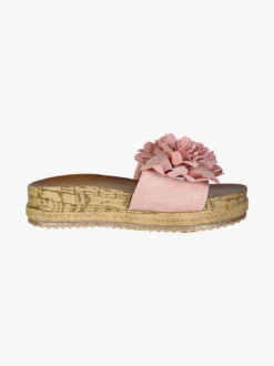Econfort Ciabatte donna con fiore e platform - rosa