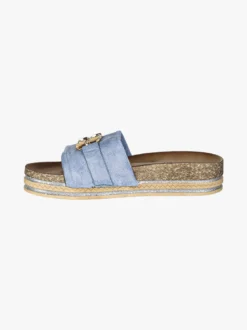 Econfort Ciabatte donna gioiello con strass e platform - blu