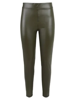 Eletta Leggings donna in ecopelle - militare