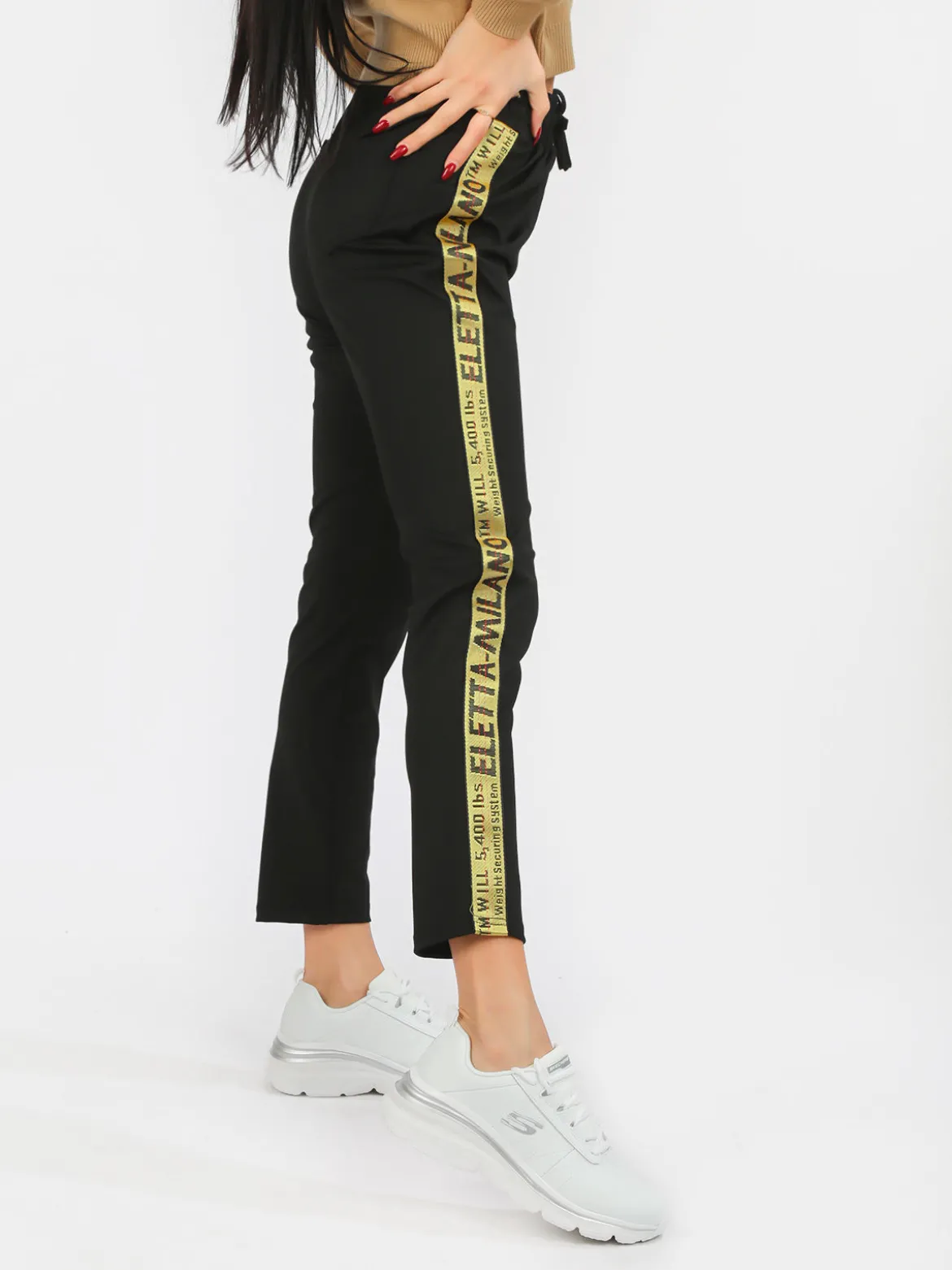 Eletta Pantaloni sportivi donna con scritta laterale