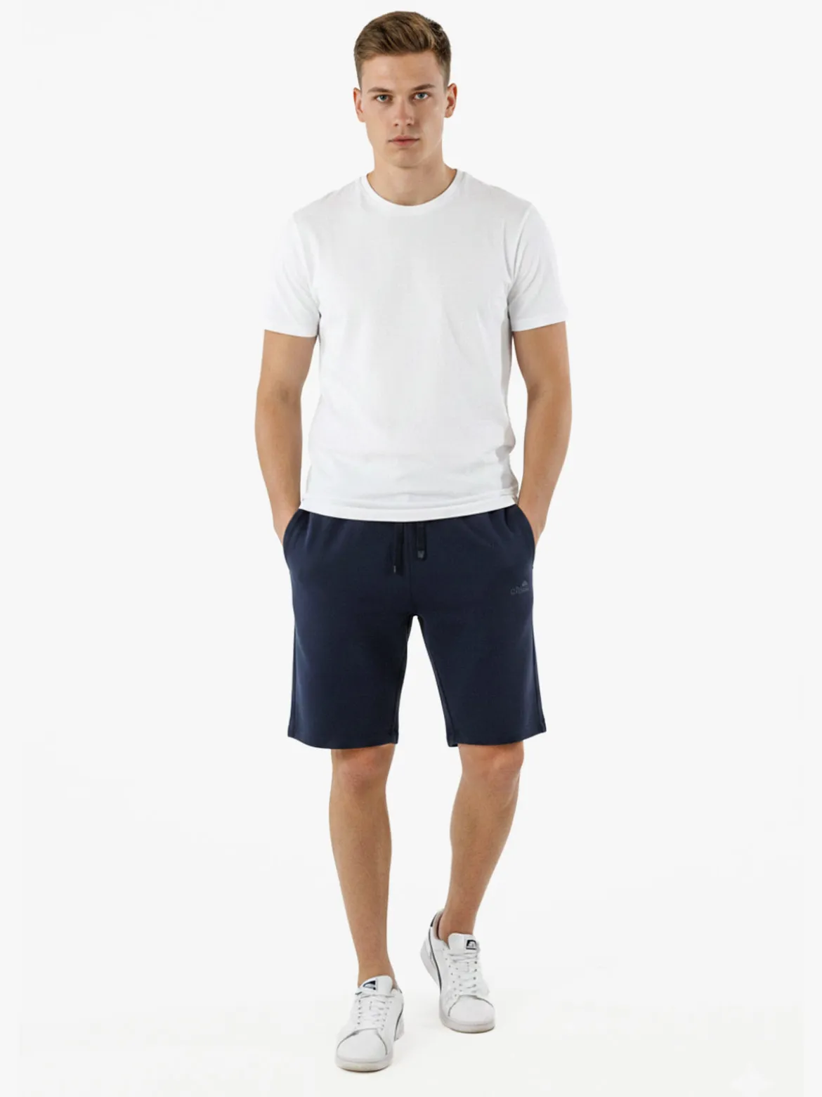 Ellesse Bermuda da uomo in felpa con coulisse - blu scuro