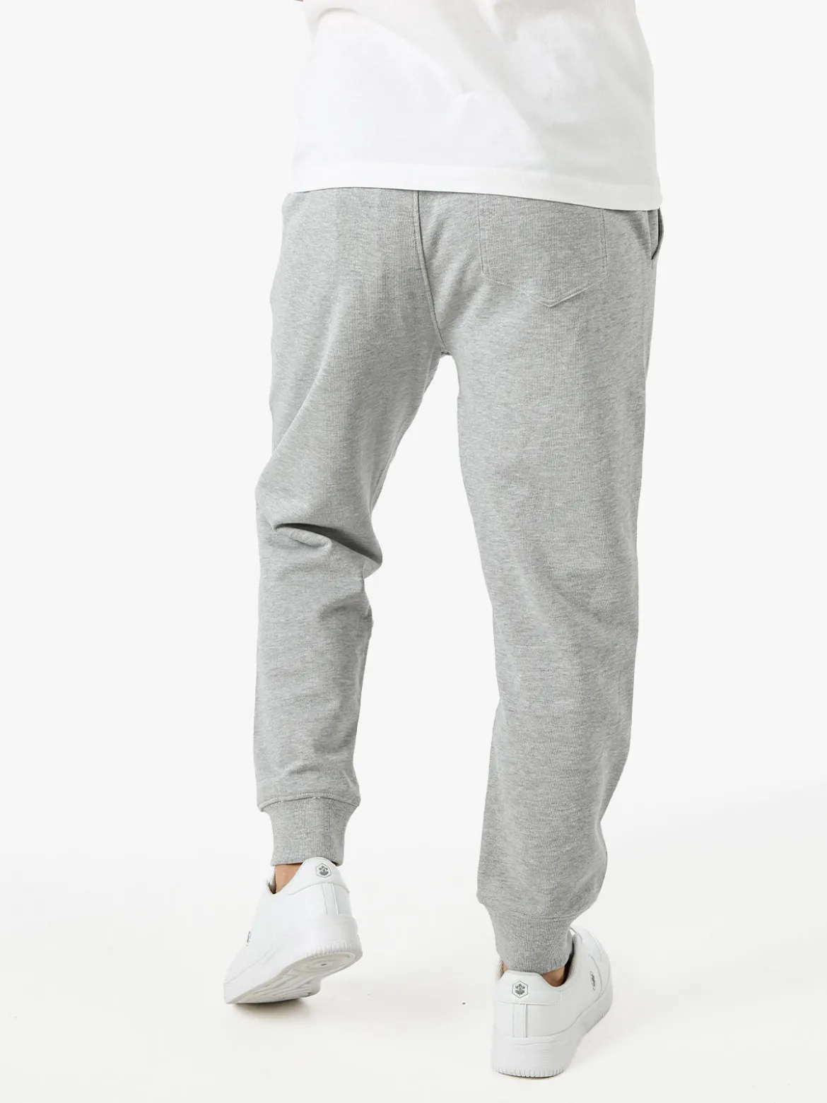 Ellesse Pantaloni tuta da uomo in felpa di cotone con coulisse e polsini - grigio