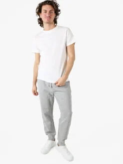 Ellesse Pantaloni tuta da uomo in felpa di cotone con coulisse e polsini - grigio
