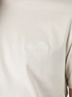 Ellesse T-shirt girocollo da uomo in cotone con logo - beige