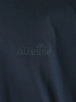 Ellesse T-shirt girocollo da uomo in cotone con logo - blu scuro