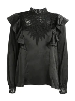 Elsa M. Blusa donna con inserti in macramè