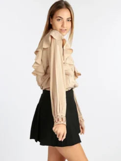 Elsa M. Blusa donna con inserti in macramè