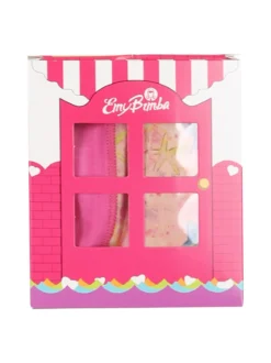 Emy Bimba Slip da bambina in cotone con stampa stelle - fucsia