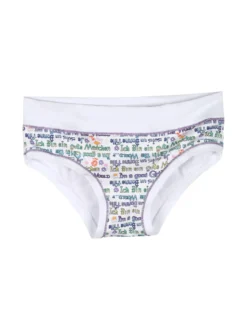 Emy Bimba Slip da bambina in cotone con stampe - bianco