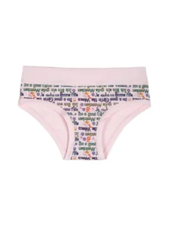 Emy Bimba Slip da bambina in cotone con stampe - cipria