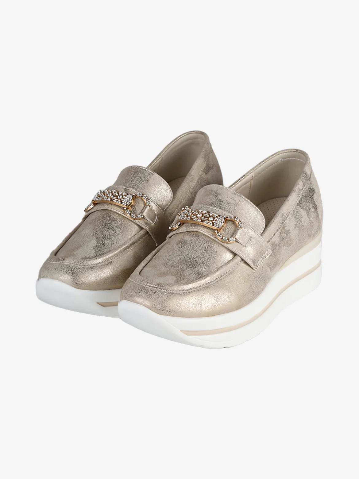 Energy Mocassini donna gioiello con zeppa platform