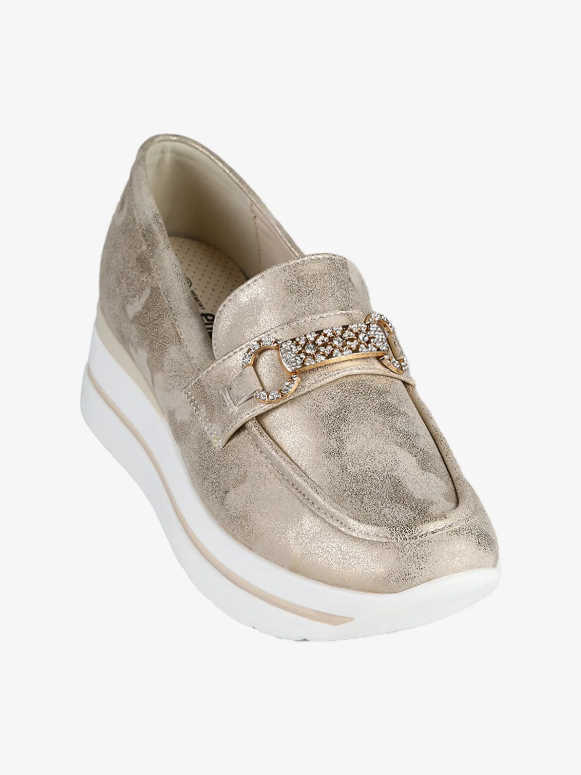 Energy Mocassini donna gioiello con zeppa platform