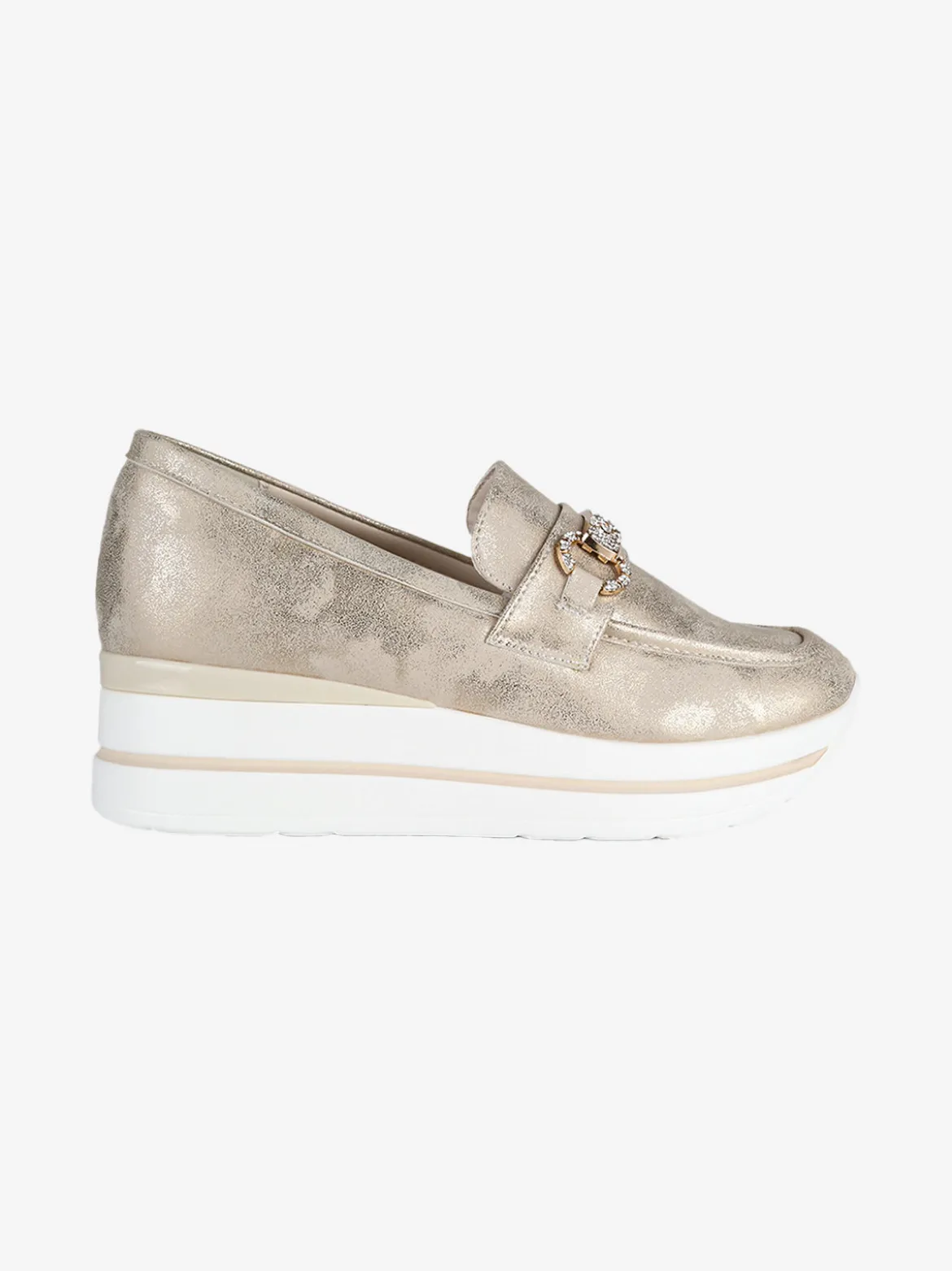 Energy Mocassini donna gioiello con zeppa platform